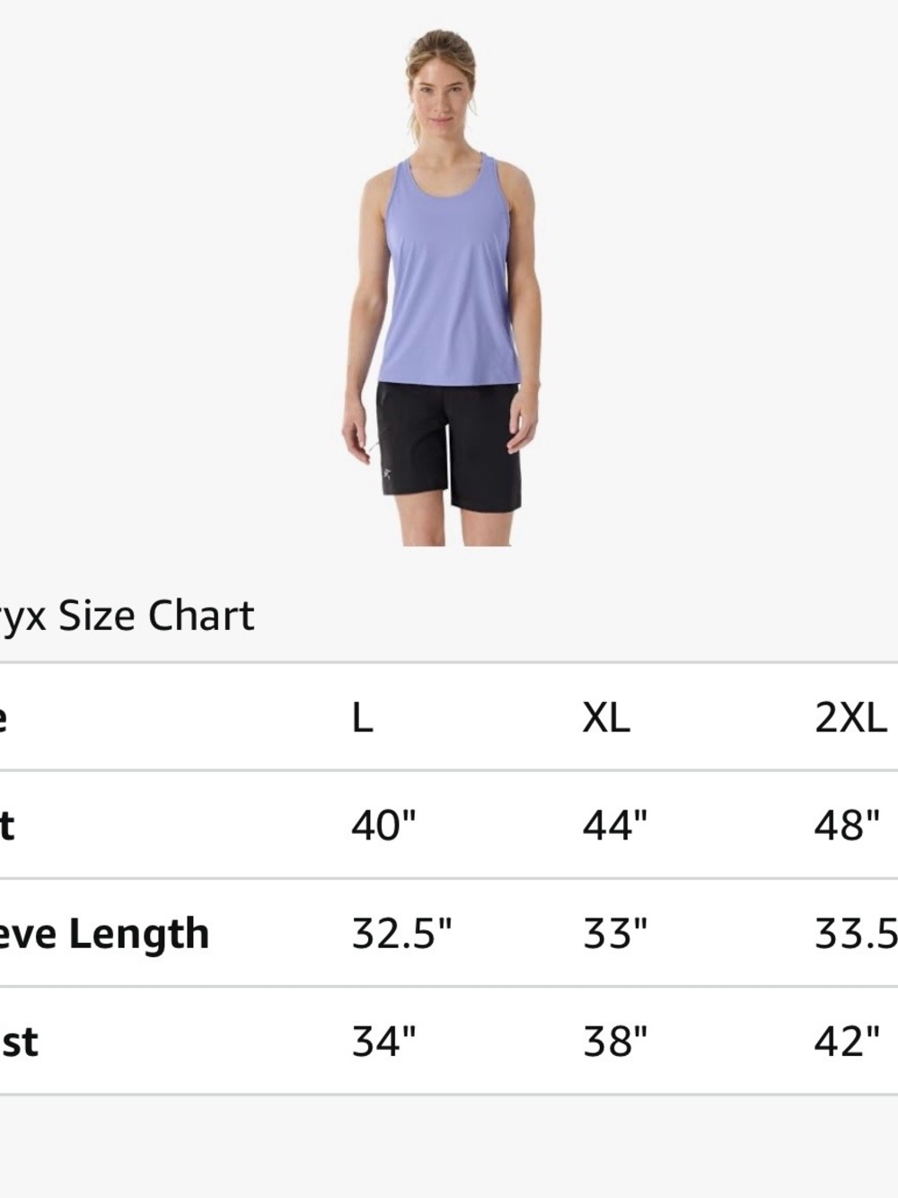 NWT Arc'teryx Taema Tank Women's lightweight tank top in light blue purple - Picture 5 of 5